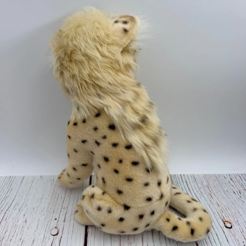 Hansa Creation Cheetah Cub Plush Realistic Spotted Sitting Stuffed Animal Read *